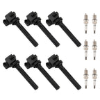 Set of 6 Ignition Coils & Spark Plugs for Isuzu Amigo Passport (1998–1999) C1148