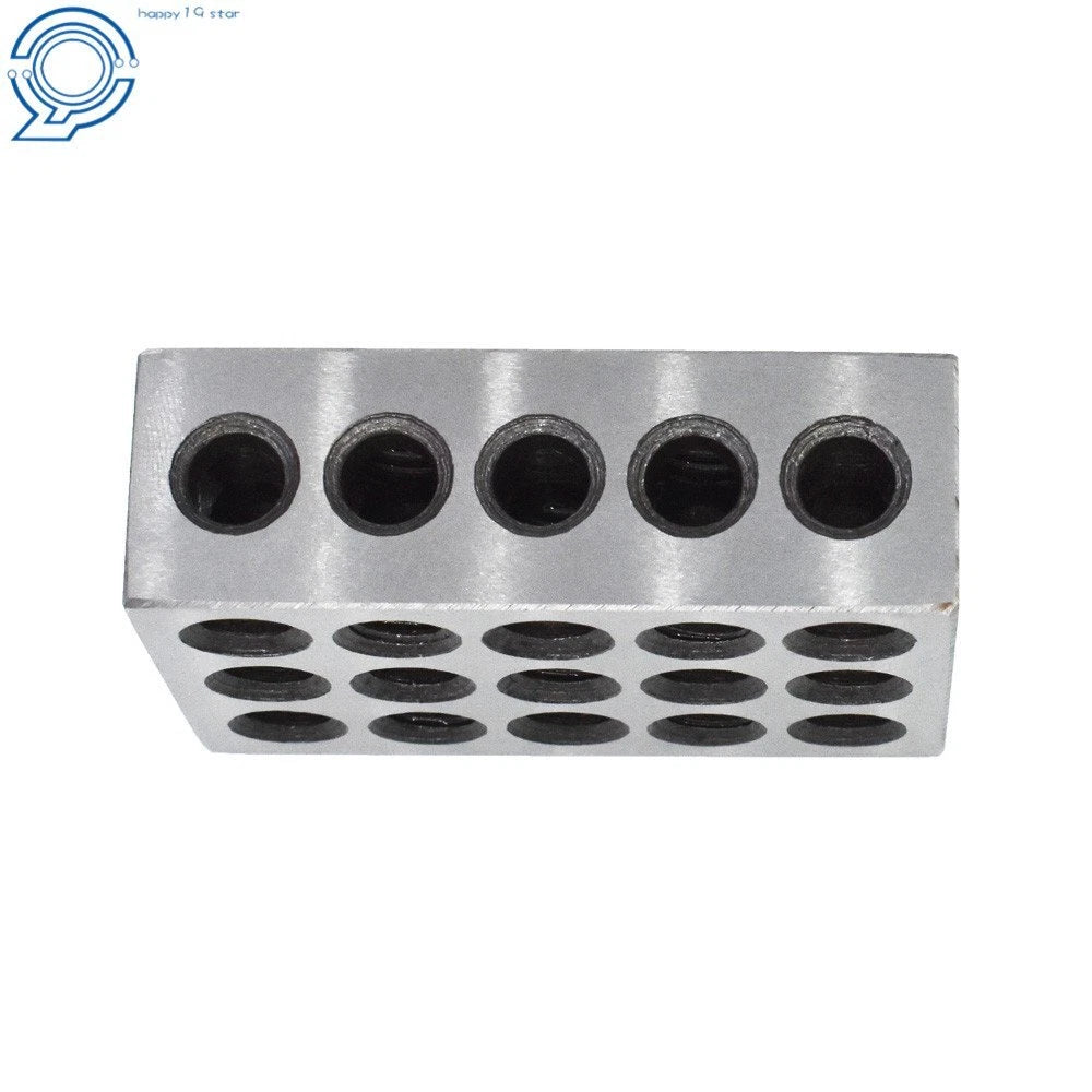Set of 2 Ultra Precision 1-2-3 Blocks for Machinists (23 Holes)