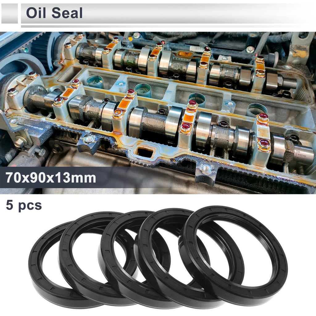 Set of 5 Oil Seal Rotary Shaft Seal Nitrile Rubber 70x90x13mm