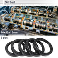 Set of 5 Oil Seal Rotary Shaft Seal Nitrile Rubber 70x90x13mm