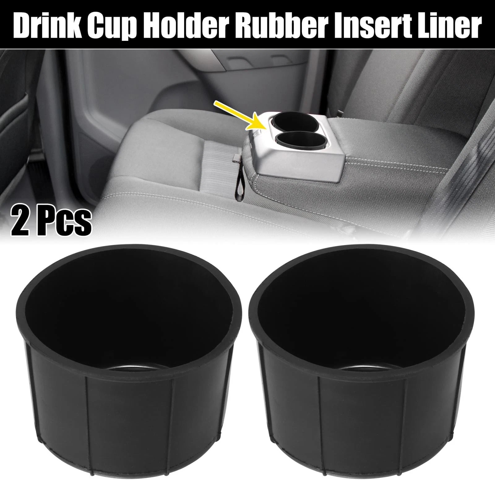 2X Rear Row Center Console Drink Cup Holder for Ford F-150 (2009–2014)