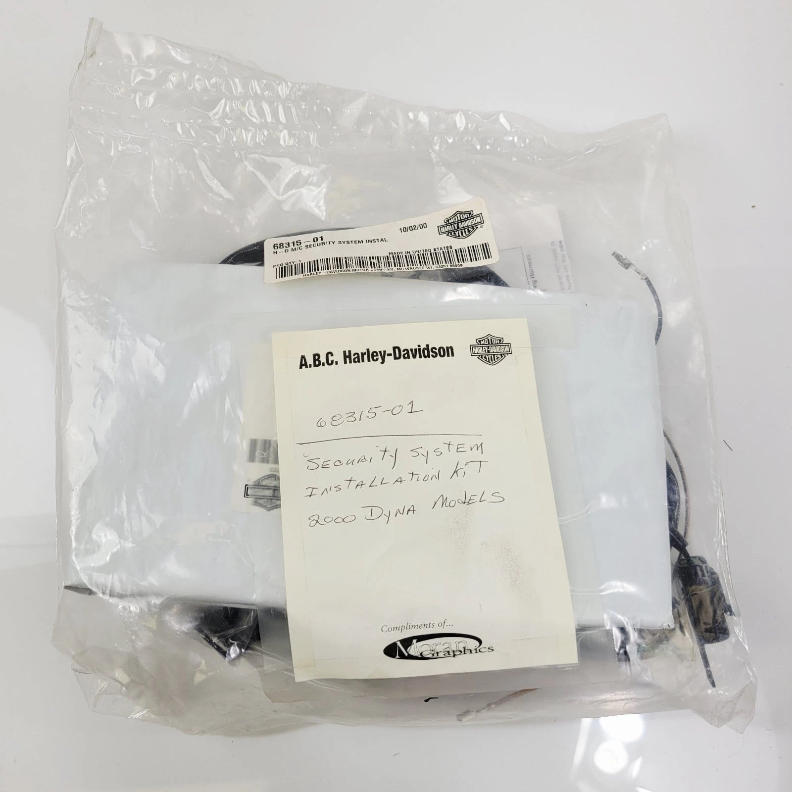Security System Installation Kit 68315-01 for Harley Dyna Glide FXDWG FXD (2000)