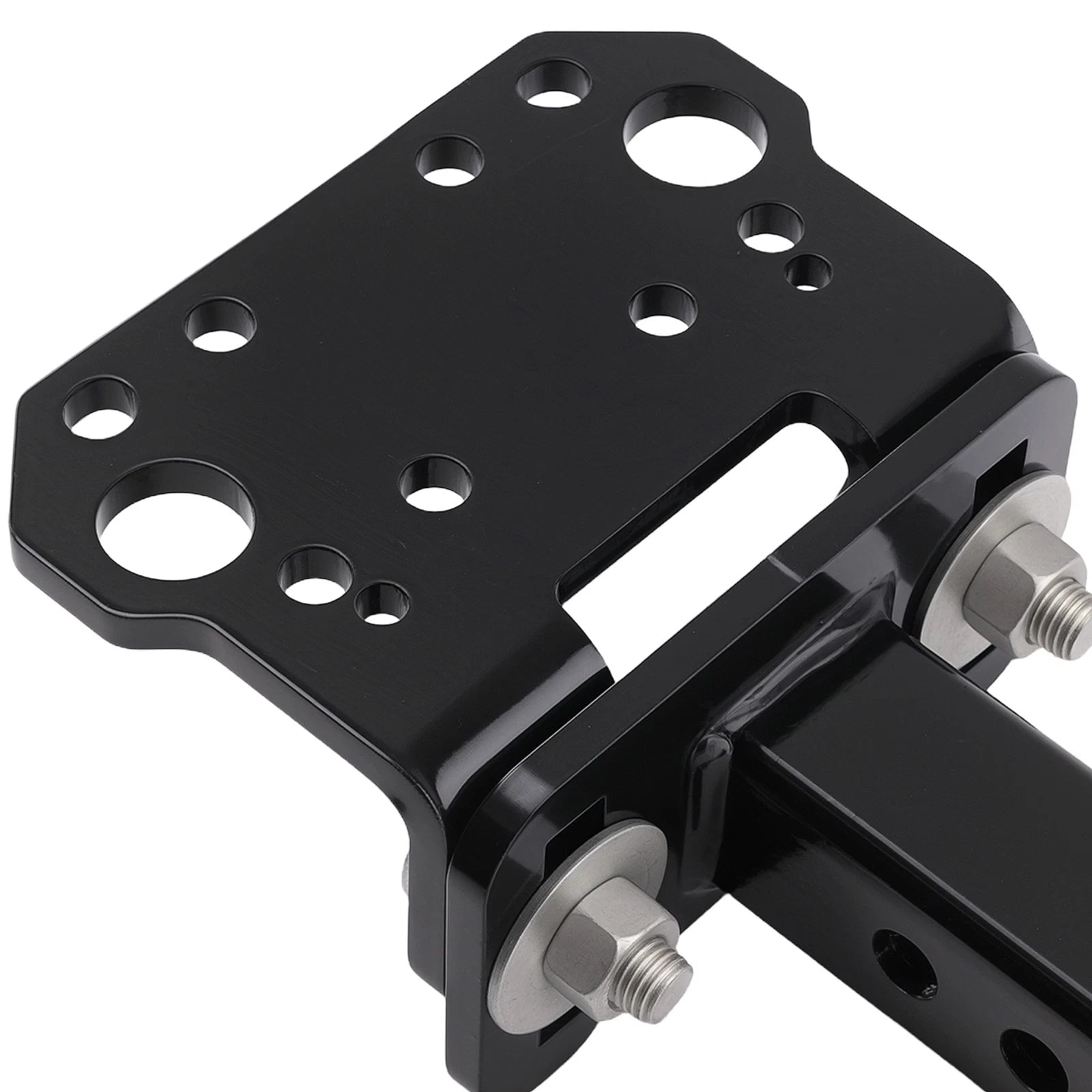 2 Inch Winch Hitch Adapter for Class III IV Receiver (Steel, Powder Coated)