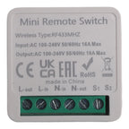 Wireless Smart Switch 16A Remote Control for Fan Light (100V–240V)