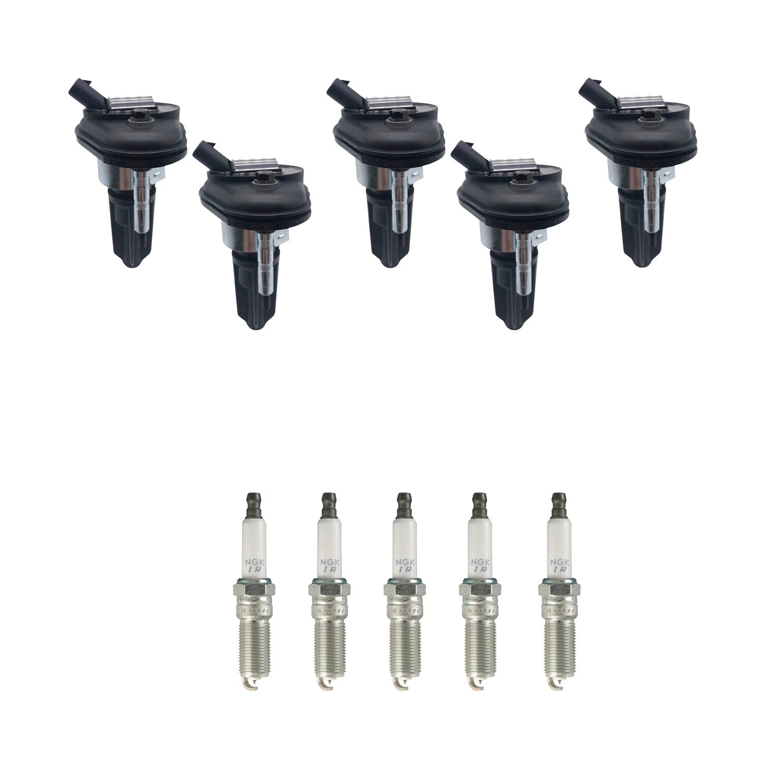 Set of 5 Ignition Coils & NGK Iridium Spark Plugs for Colorado H3 (2007–2010)