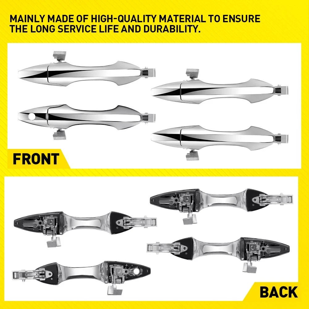Set of 4 Chrome Outside Door Handles for Acura MDX (2007–2013)