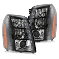 HID/Xenon Headlight Set for Cadillac Escalade (2007–2014) Black w/o Bulb
