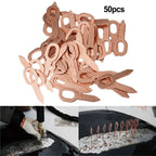 50pcs Recessed Copper-plated Pull Ring Body Panels for