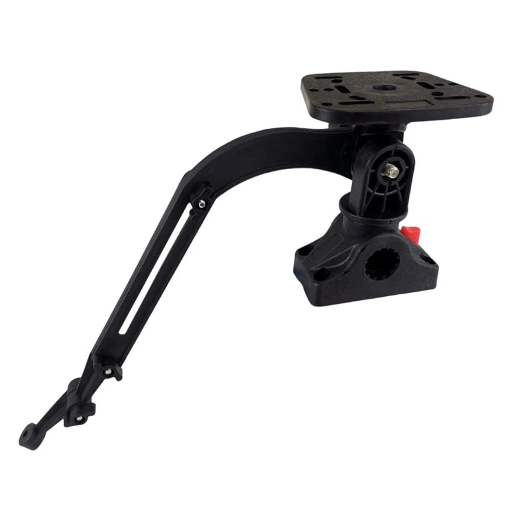 Boat sonar holder for telescopic sensor arm display panel (360° rotation)