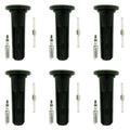 Set of 6 NGK Iridium IX Spark Plugs & Coil Boots for 9-7x Ascender Envoy XL (2005–2009)