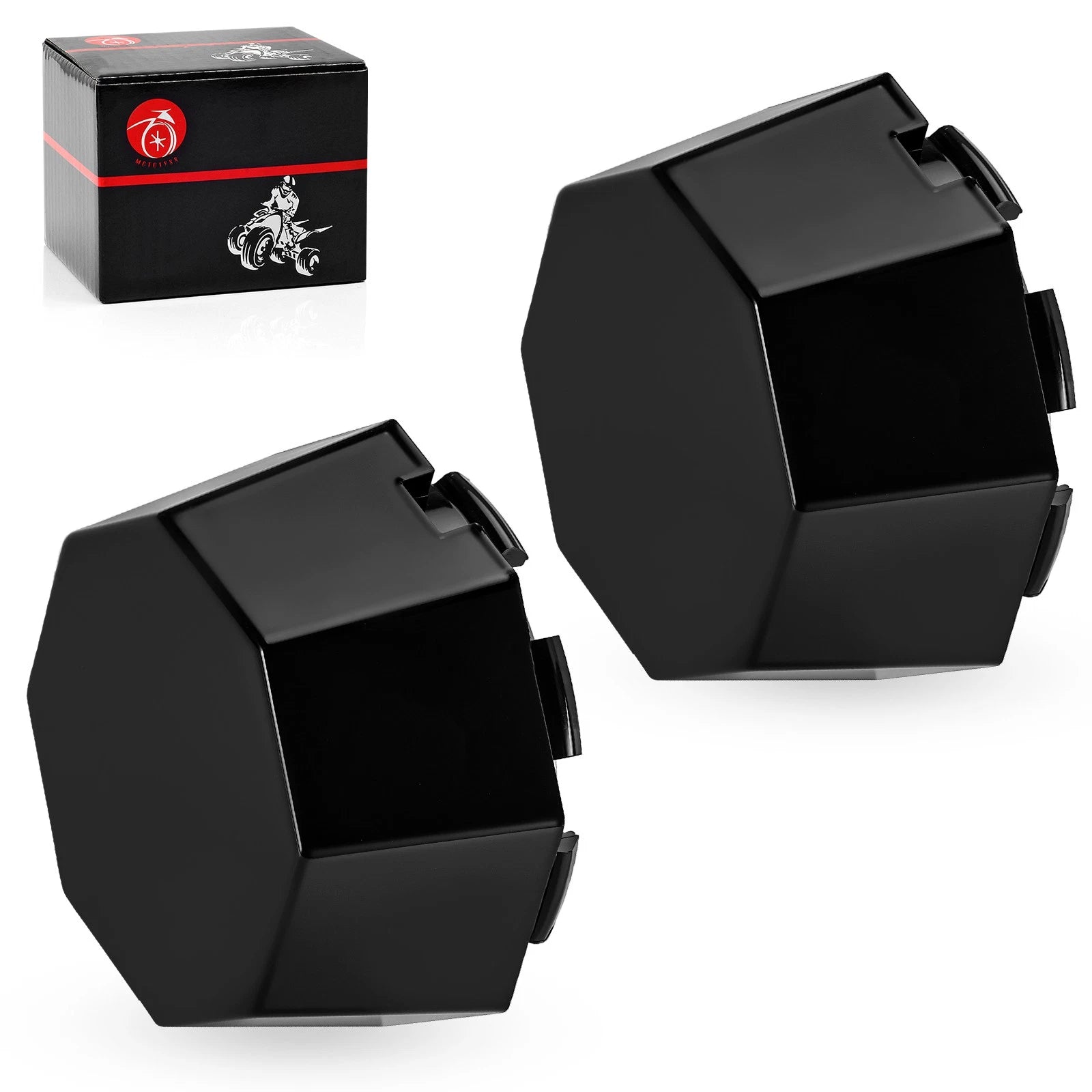 2Pcs Matte Black Hub Cap Cover for Polaris Sportsman 570 (2015–2025) 5451374-458