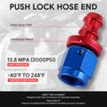AN6 Straight Swivel Oil/Fuel Line Hose End Push-On Male Fitting