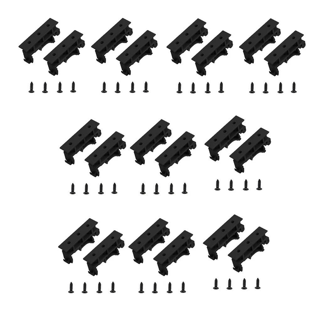 Set of 10 PCB Rail Mount Clips for Electronic Switches and Boards