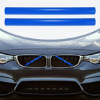 Blue Front Grille Insert Stripes Grill Trims Clips for BMW X3 (2011-2018)