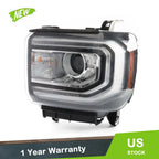 HID Xenon Headlight Projector with LED DRL for GMC Sierra 1500 (2016–2018)