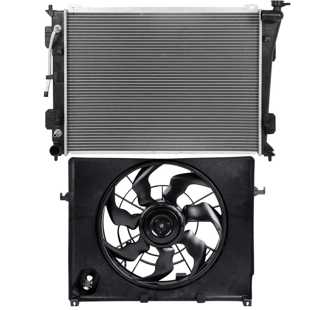 Cooling Fan & Radiator Kit for Hyundai Sonata, Kia Optima (2011–2014)