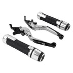 Folding Extendable Brake Clutch Levers & Handlebar Grips for Kawasaki ZX6RR