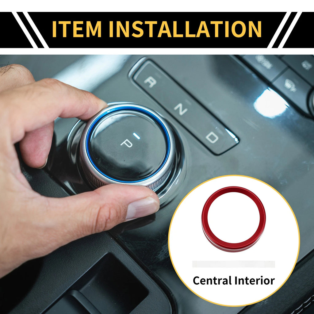 Gear Shift Control Switch Knob Cover Ring for Ford Maverick (2022) Red