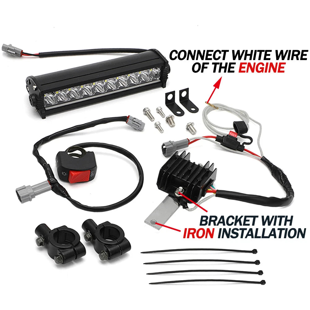 LED Light Bar Headlight Kit for Kawasaki KLX110 (2002–2009)