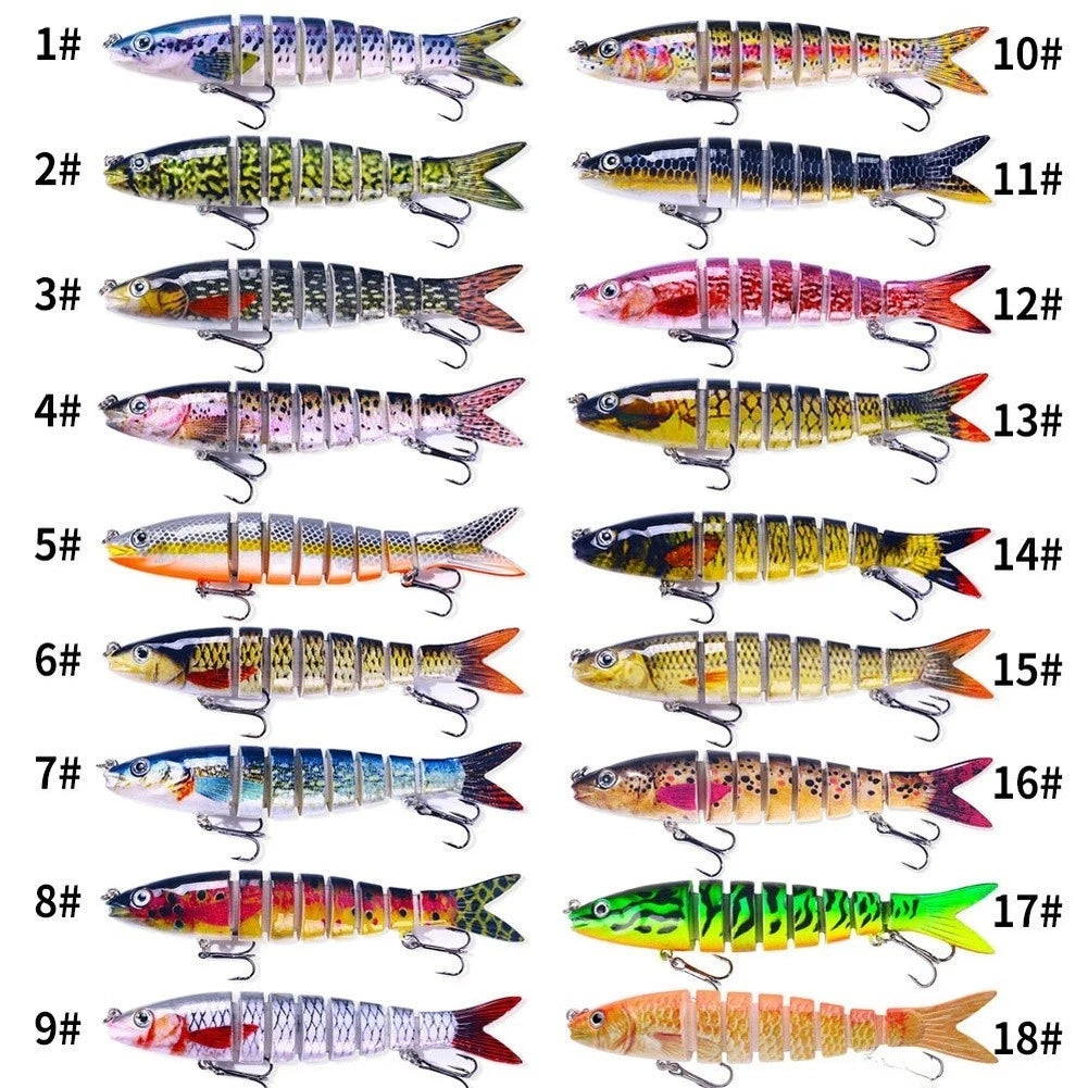 18g Multi-Jointed Fishing Lure for Bass Pike (13.5cm)