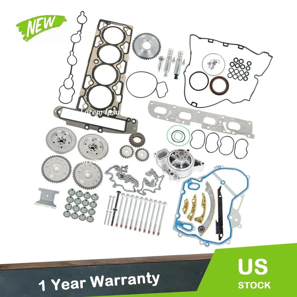 Timing Chain Gears Kit + Head Gasket Bolts Set for GM Ecotec (2010–2016)