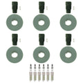 Set of 6 NGK Iridium IX Spark Plugs & Coil Boots for Ford Explorer F-150 Taurus (3.5)