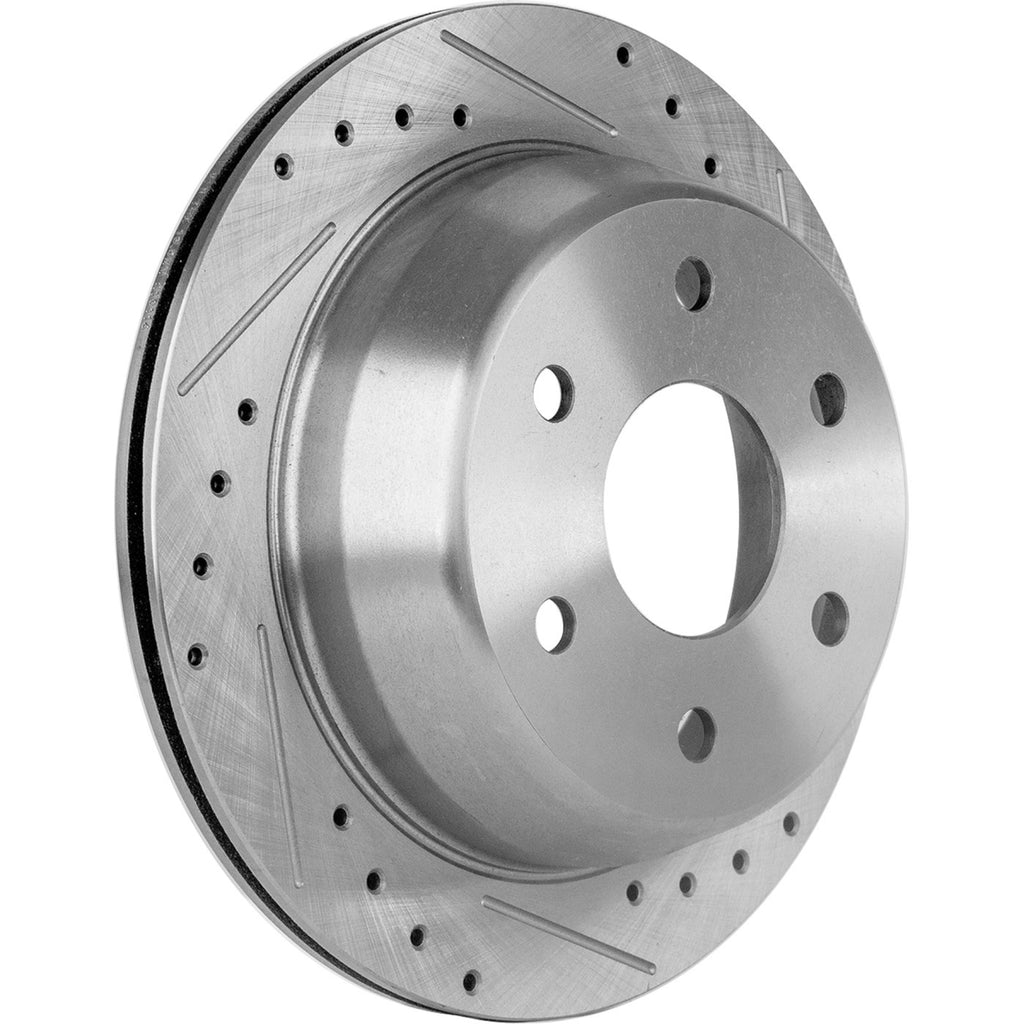 Brake Disc & Pad Kit for Chevy Tahoe (2002) Cross-Drilled Semi-Metallic