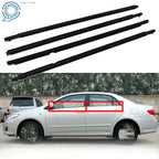 Set of 4 Door Weatherstrip Window Moulding Trim for Toyota Corolla (2011)