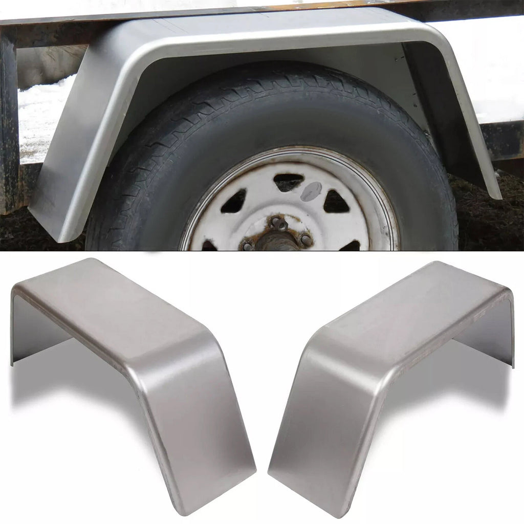Pair of Square Trailer Fenders for 14" 15" 16" Wheels