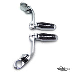5" Saddle Foot Peg Kit for Harley Wide Glide, Street Glide (Fits 1.25" Engine Guard)