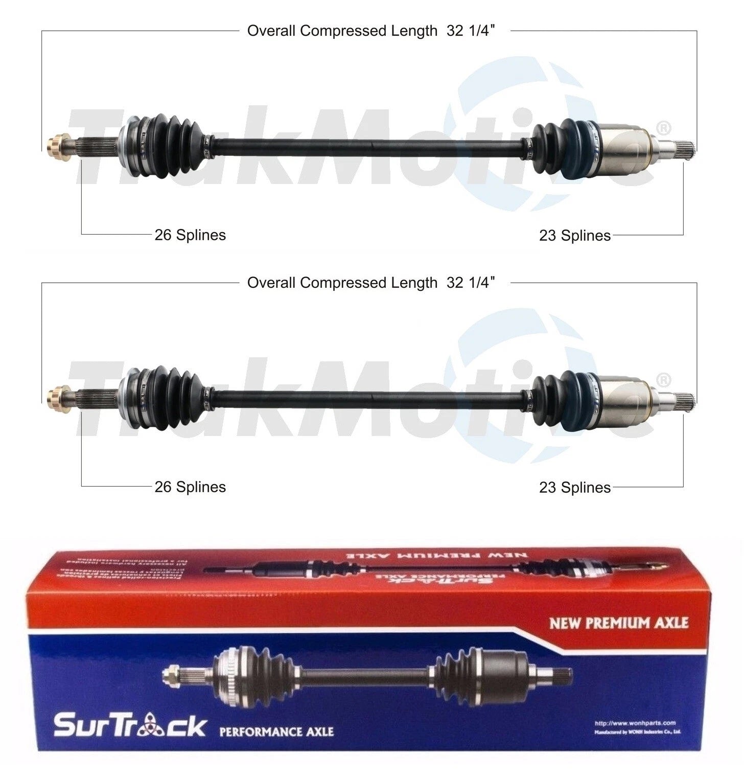 Set of 2 Rear AAR CV Axle Shafts for Lexus RX350 (2010–2015)