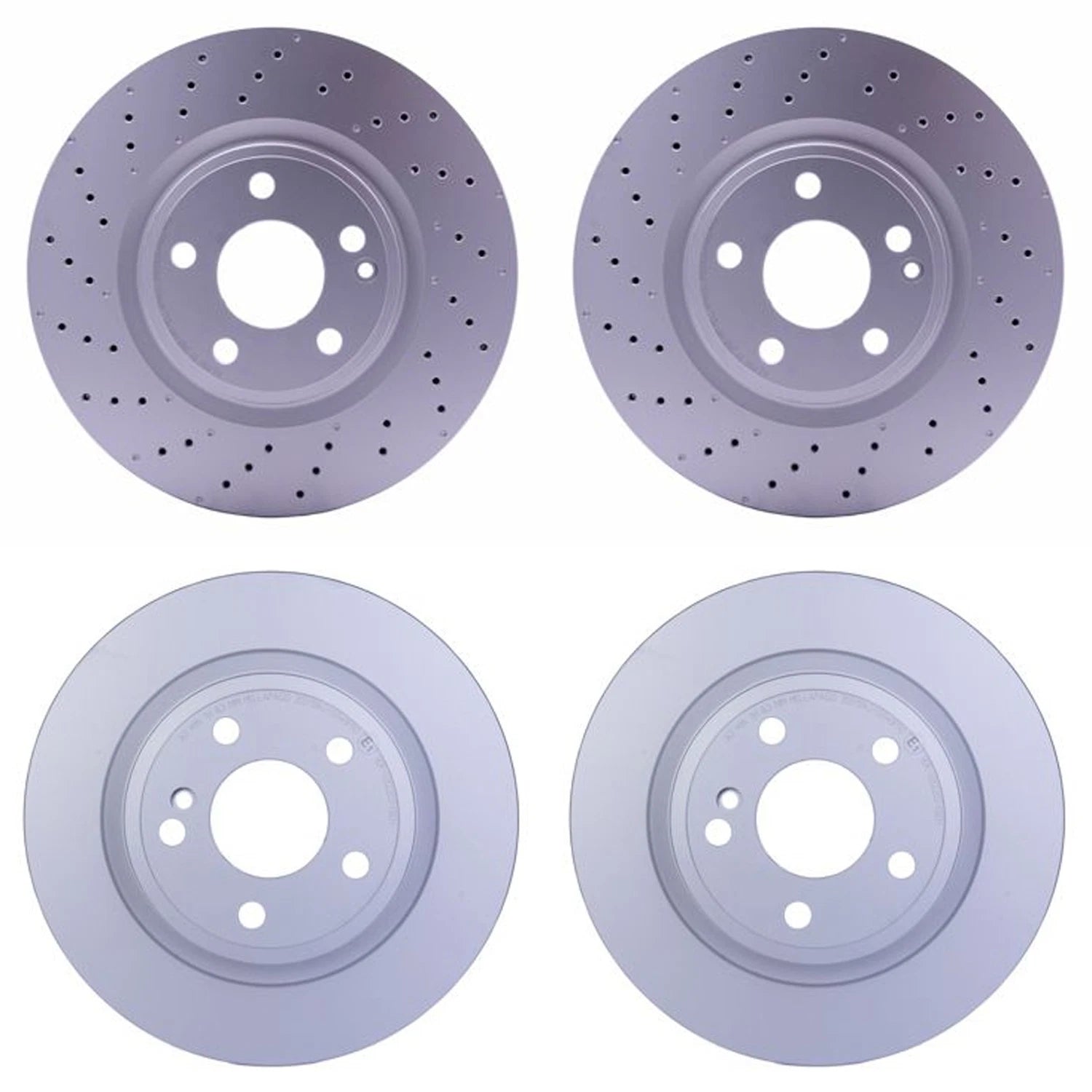 Hella Brake Rotors Kit 320mm Front 295mm Rear for Mercedes W242 CLA250 C117 GLA250 (2013–2020)