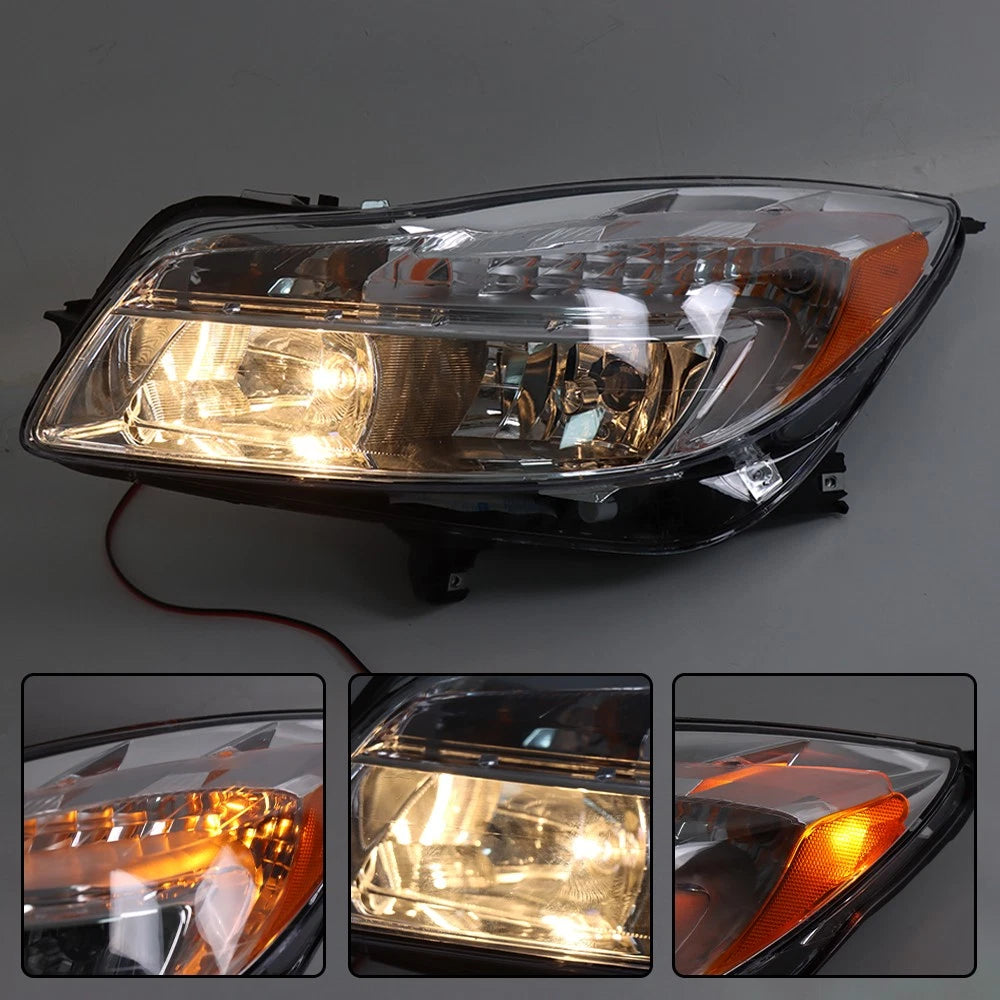 Driver Headlight for Buick Regal (2011-2013) Halogen Chrome Clear