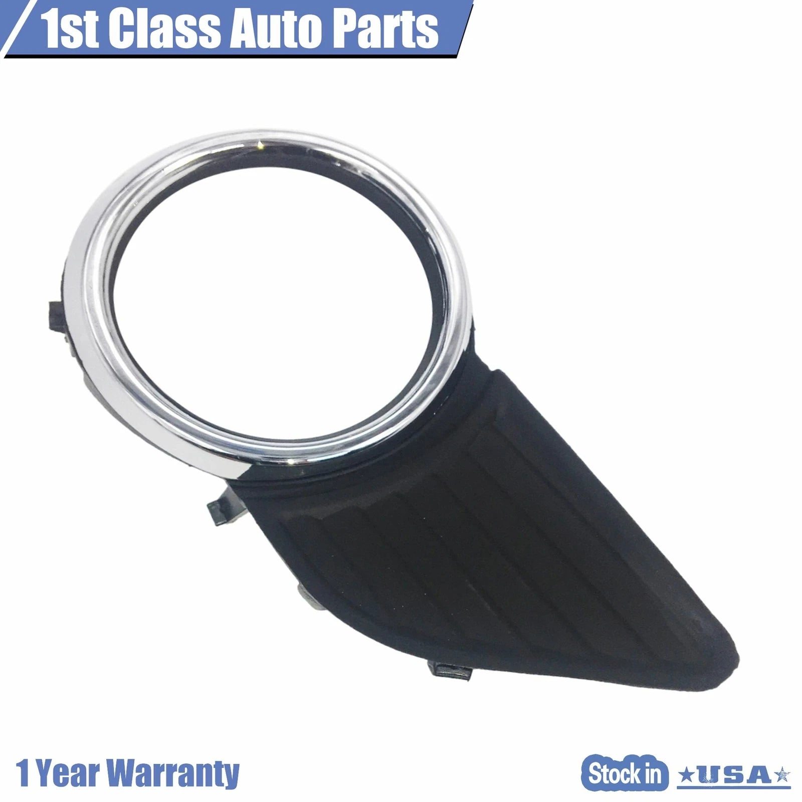 Right Passenger Side Fog Light Bezel with Chrome Trim for Toyota Sienna (2011-2017)