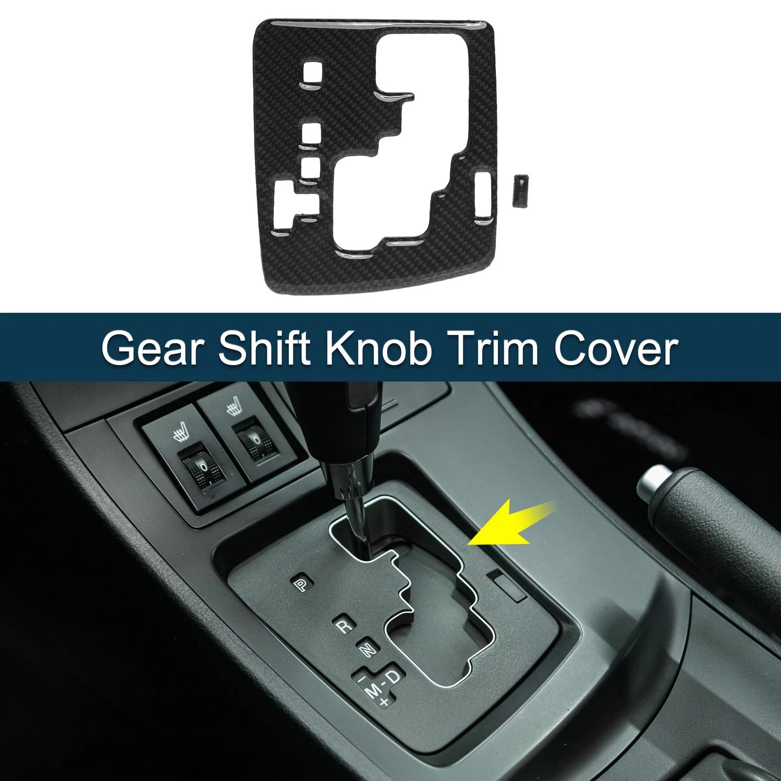 ABS Gear Shift Knob Cover Decal for Mazda 3 Axela (2010–2013) Black
