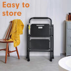 2X Step Folding Portable Ladder with Anti-Slip Pedal