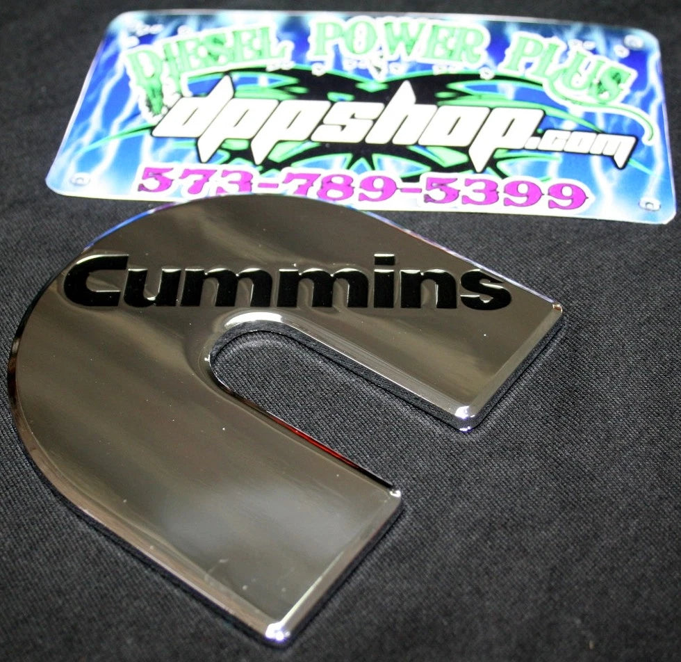 Cummins Chrome Turbo Diesel Emblem Decal for Cummins