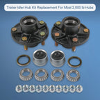 2 Trailer Idler Hub Kits for 2000 lbs Axle (Fits 5 on 4.5")
