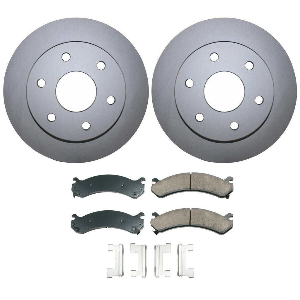 Front Brake Kit 305mm Disc Rotors & Akebono Ceramic Pads for Silverado Sierra 1500 (2014–2019)