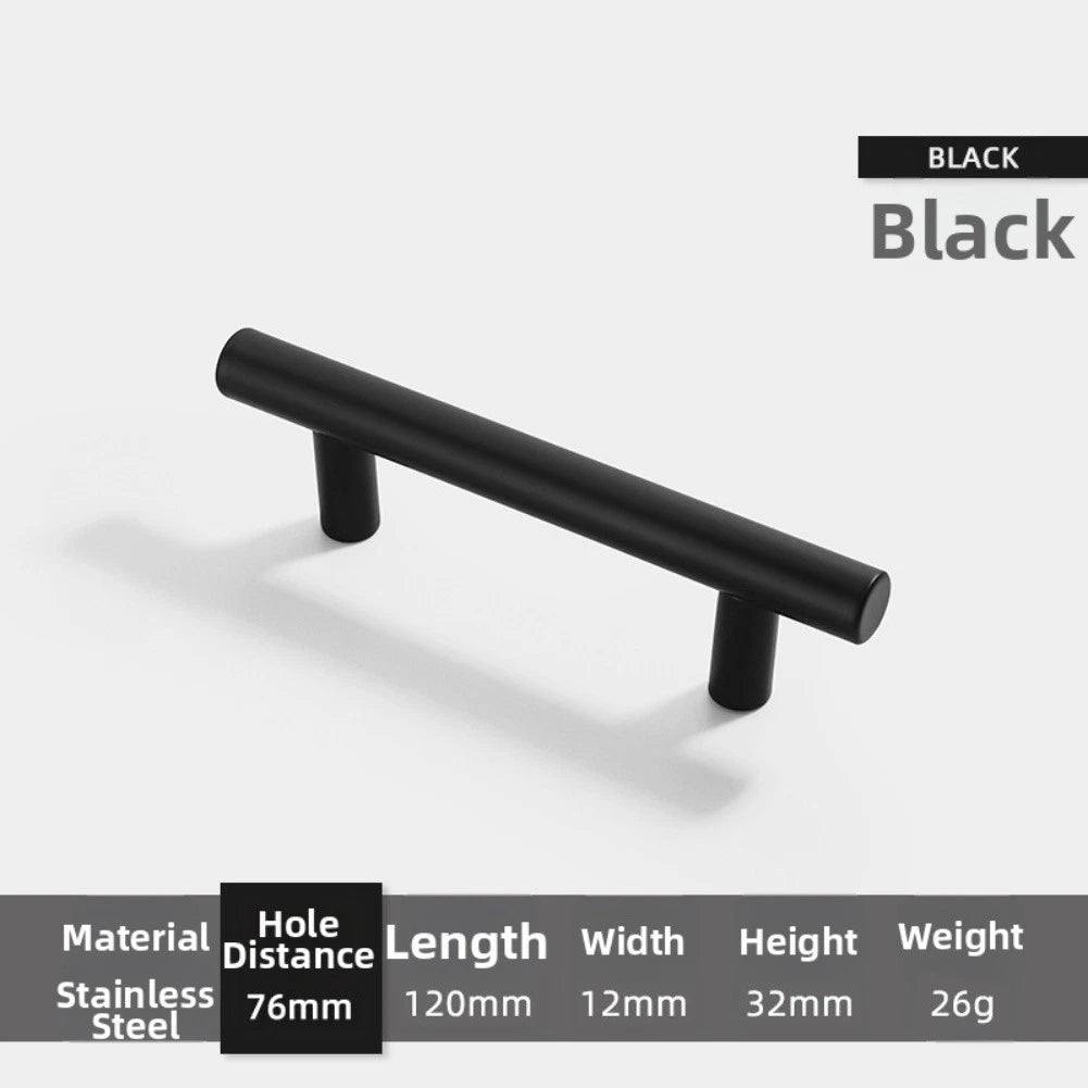 Stainless Steel Black Handle for Cabinet Drawer Dresser Wardrobes
