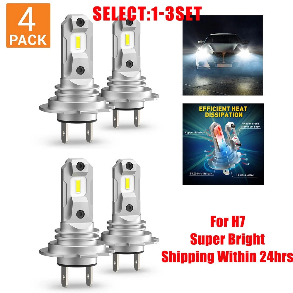 AUXITO H7 LED Headlight Bulb Conversion Kit 6500K 21W for