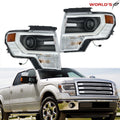 Set of 2 HID Projector Headlights for Ford F150 (2013–2014) Chrome