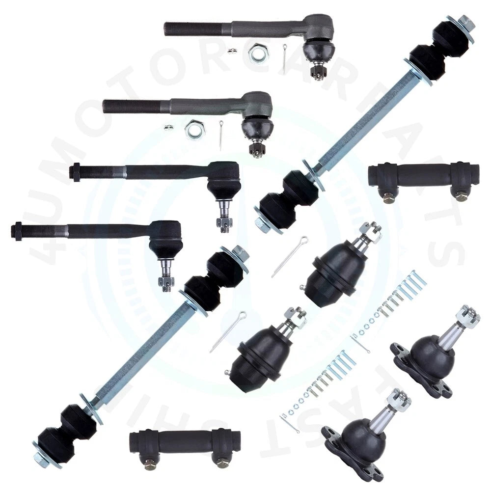 Set of 12 Front Ball Joints Sway Bars Tie Rod Ends for GMC Yukon K1500 (1992–1999)