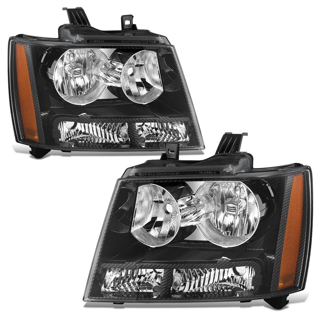 Headlight Assembly for Chevrolet Tahoe Avalanche (2007–2014) Carbon Fiber Pattern