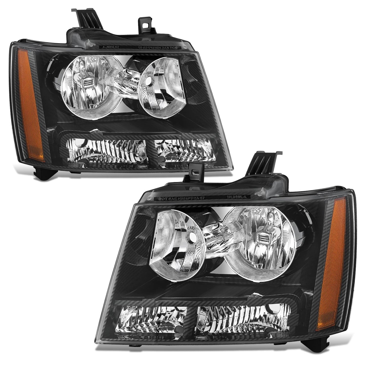 Headlight Assembly for Chevrolet Tahoe Avalanche (2007–2014) Carbon Fiber Pattern