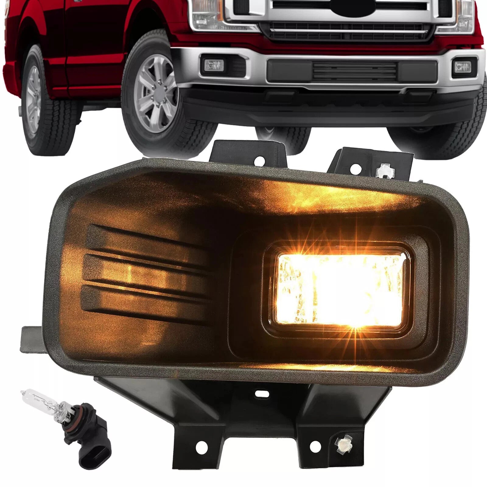 Halogen Fog Light Lamp w/Bulb for Ford F150 (2018–2020)