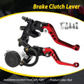 Set of 2 Motorcycle Brake Master Cylinder Reservoir Clutch Levers Red