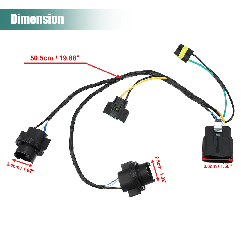 2X Headlight Wiring Harness for Chevrolet Silverado GMC 2007–2013 25962806