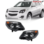Set of 2 Halogen Headlights for Chevy Equinox LT/LS (2010–2015) Clear Lens