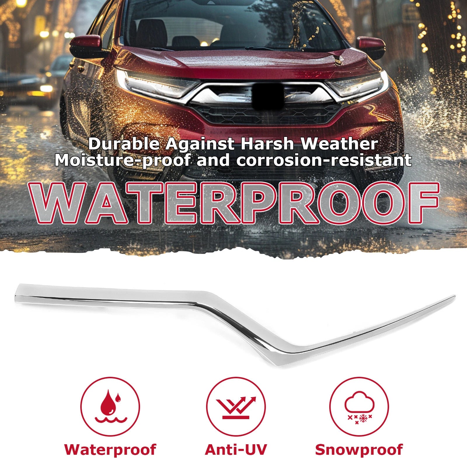 Chrome Headlight Trim Molding for Honda CR-V (2017-2019)